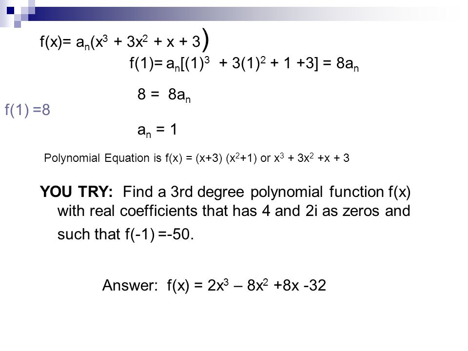 write a polynomial equation with rational coefficients